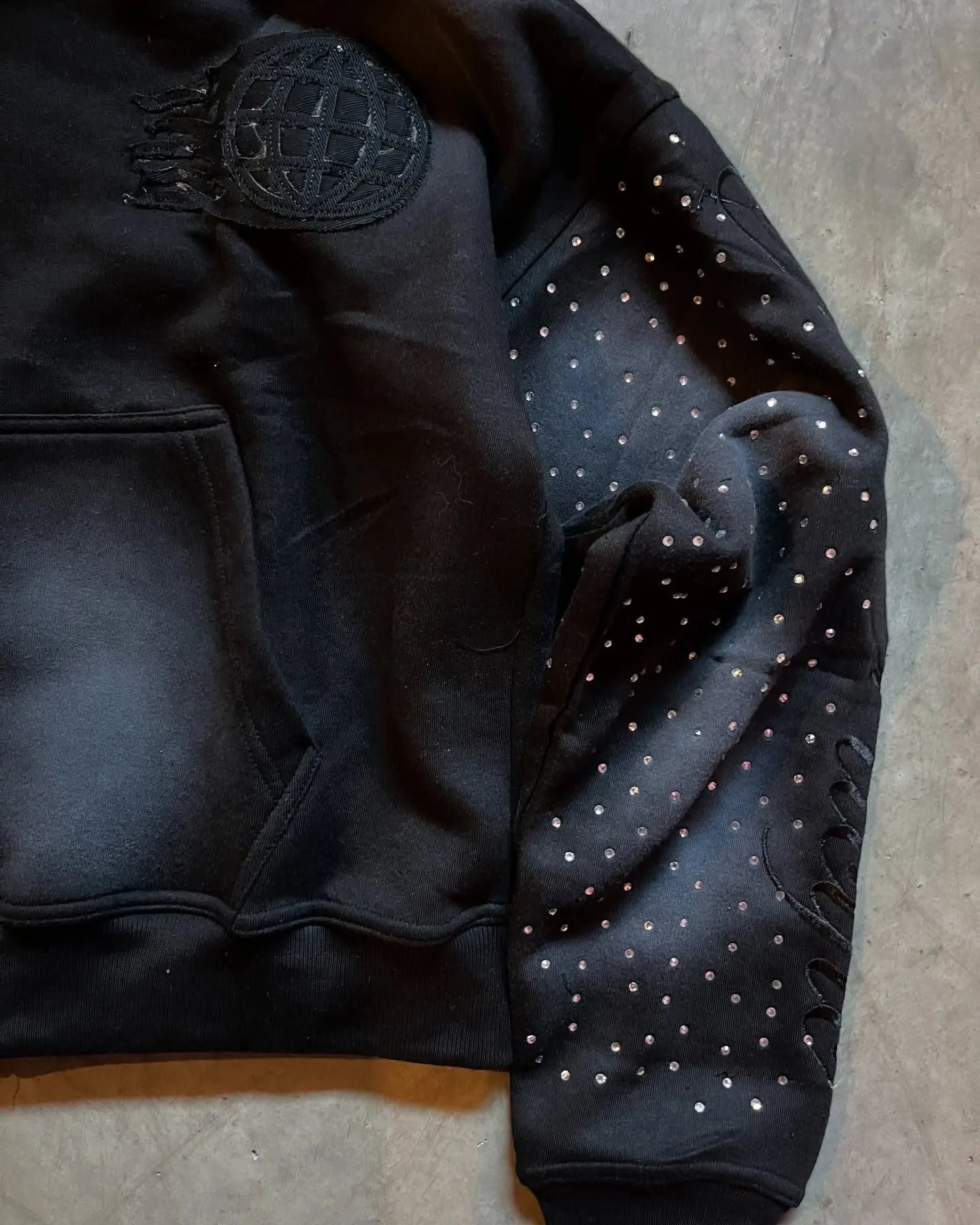 Autumn and winter European loose rhinestone decal retro zipper hoodie y2k Harajuku casual solid color sports design street hoodi