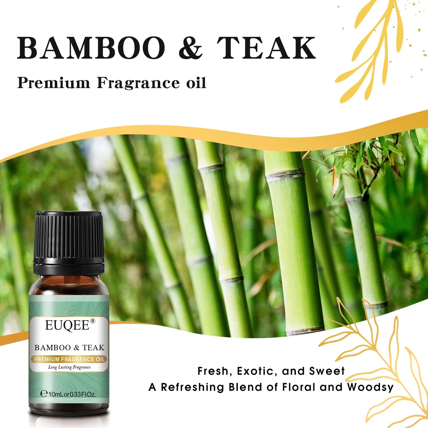 EUQEE 10ML Men's Fragrance Oil For Car Diffuser,Making Candle Leather Forest Pine Coffee Cake Cedarwood Bay Rum 1pcs/3pcs/6pcs - Badiee Stylez