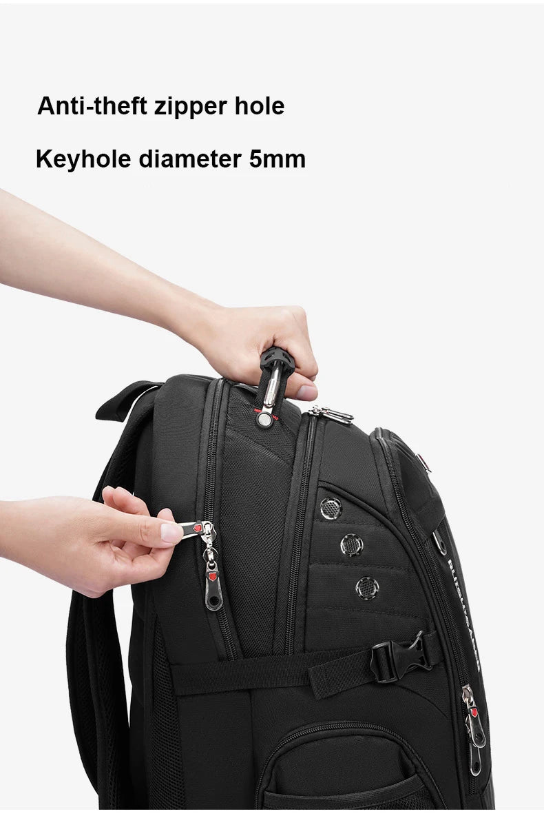 Waterproof 15.6/17.3 Inch Laptop Backpack Men USB Charging Swiss Backpack Travel Women Rucksack Male Vintage School Bag Mochila