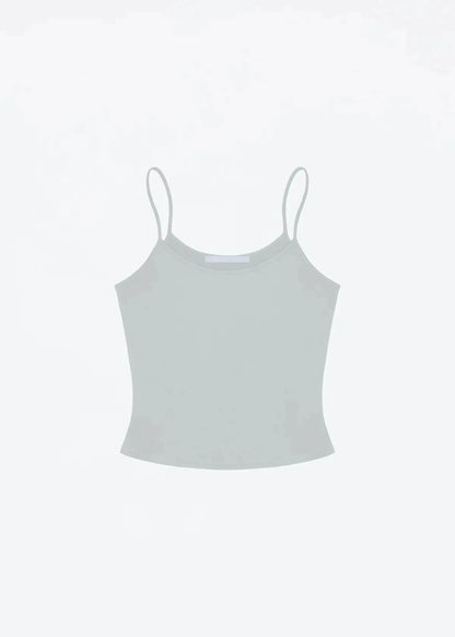 Tank Baby Blue Women's Summer Camisole Soy Color Fog Gray New Color Custom Dyed Tight Bottoming Shirt Slim Fit Top