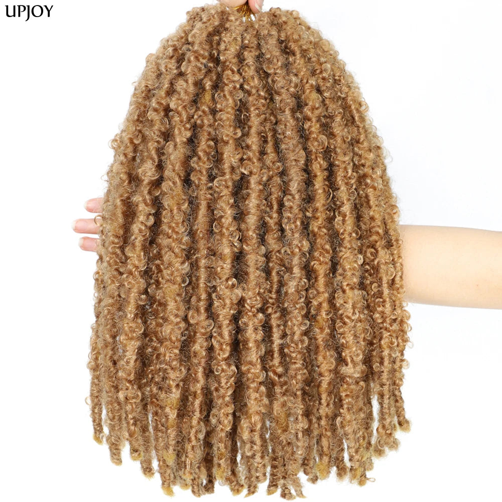 Butterfly Locs Crochet Hair 12 inch Handmade Butterfly Soft Locs Crochet Hair Extensions Synthetic Braiding Hair 12Strands/pack Badiee Stylez