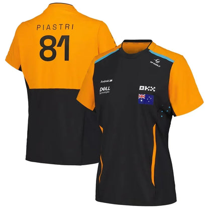 2025 New 4-81 F1 Racing Lando Norris T-shirt Racing Wear Outdoor Sports Adult and Women Training Wear Short Sleeves 1-DCRQZ140-12