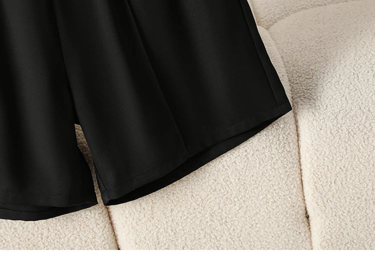 Plus Size Shorts Women High Elastic Waist Wide Leg Loose Pants With Pockets Summer 2025 New Korean Fashion Half Shorts Women