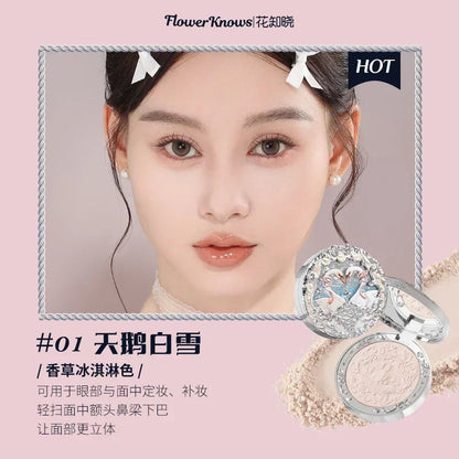 Flower Knows Cheek Blush Moonlight Mermaid Tri-Color Gradient Blusher in Matte Finish Vegan Cruelty Free Private Label Makeup N01