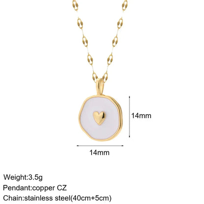 Heart Evil Blue Eye Sun Necklace for Women Cute Dog Bee Elephant Gold Color Pendant Woman's Collars Long Stainless Steel Chains NK008G2AC210152G2