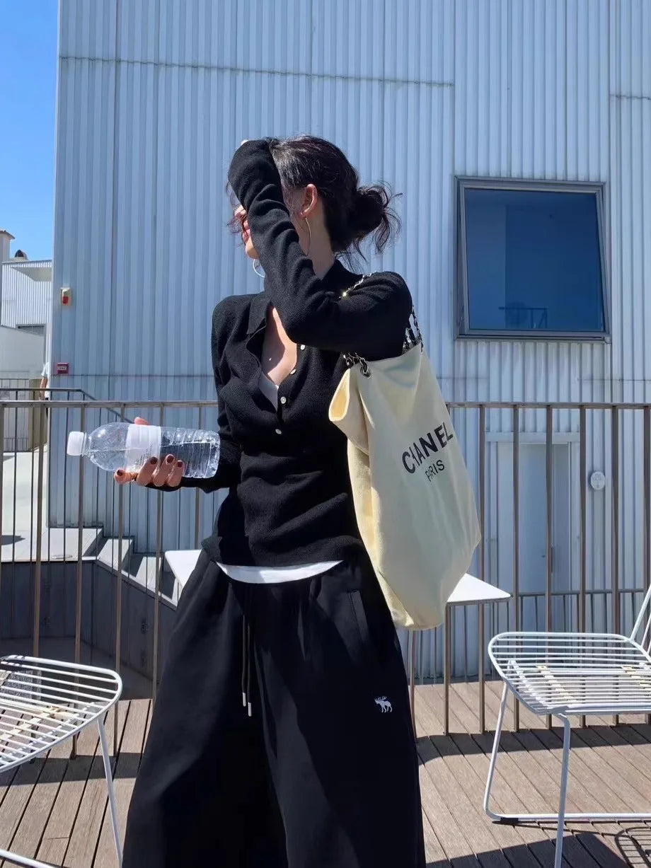 Tonngirls Korean Style Knit T Shirt Women Long Sleeve Skinny Streetwear Pullovers Fake Two Pieces Tops Fashion Autumn Winter Top