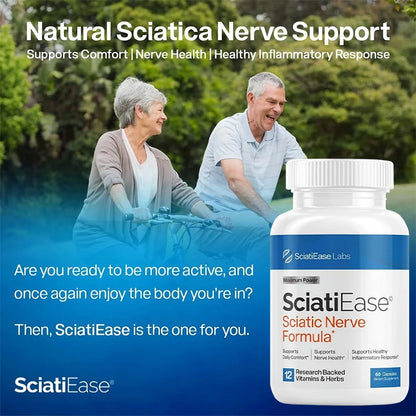 Sciatic Nerve Health Support Supplement with PEA, Vitamin B Complex, Alpha Lipoic Acid for Muscles Joints Sleep Nerve Support