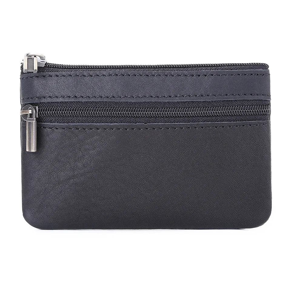 New Cow Leather Men's And Women's Change Vintage Coin Bag Headphone Purse Storage Mini Bag For Man And Woman