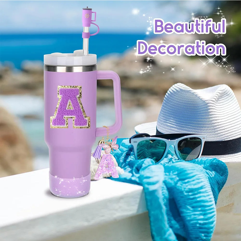 6PCS Cup Accessories Set for Stanley Cup  40oz tumbler with handle Including Silicone Straw Topper and Boot, Spill Proof Stopper Badiee Stylez