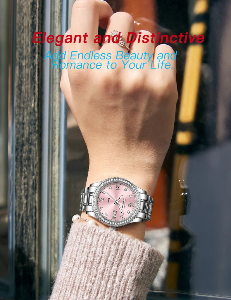 POSHI 990 Fashion Women Watch Elegant Business Quartz Wristwatch Lady Casuan Dress Watches With Date Display Original Clock