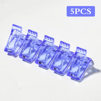 Acrylic Nail Clip Transparent Gel Quick Building Nail Tips Clips Fingernail Extension UV Clamps Manicuring Art Builder Tools Set Q42553