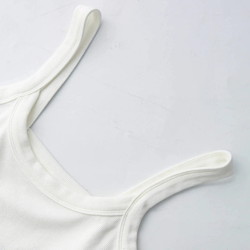 Women Sleeveless Crop Top Tank Tops Summer Sexy Casual Solid Color Streetwear Short Women's T-shirt Camisole Crop топ женский