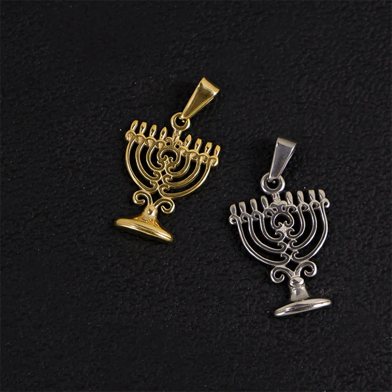 RHYSONG Geometric Stainless Steel 18K Gold Plated Snake Cross Palm Conch Mushroom Pistol Pendant For Women Diy Findings Jewelry