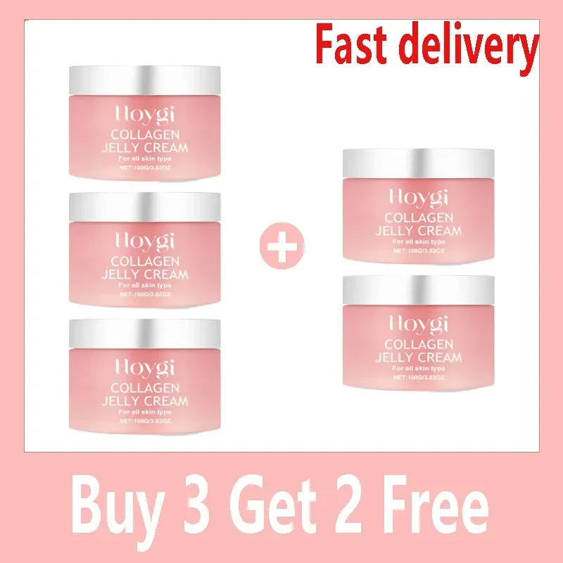 Collagen Jelly Cream Niacinamide Tightening Soothing Moisturizing Anti-Aging Firmness Hydration Skincare 100ml Face Gel 5 PCS