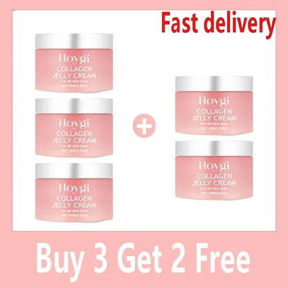 Collagen Jelly Cream Niacinamide Tightening Soothing Moisturizing Anti-Aging Firmness Hydration Skincare 100ml Face Gel 5 PCS