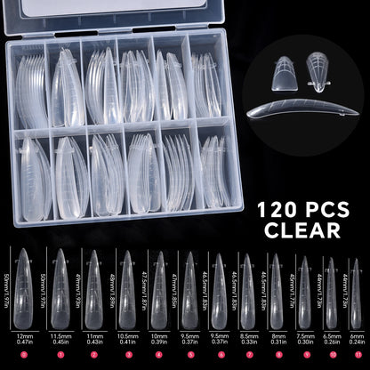 120Pcs Nail Forms For UV Gel Quick Building Extension Top Molds Dual Forms Acrylic Nail Art Tips Nails Accessories Tools 21 CHINA