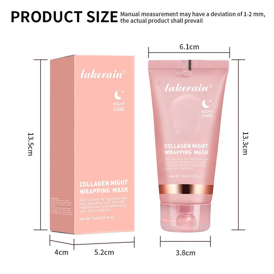 Collagen Peel-off Mask Moisturizing Deep Cleansing Anti Wrinkle Face Skin Care Masks Hydrating Overnight Collagen Mask Cream.