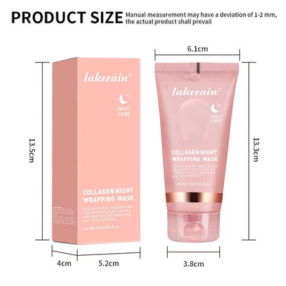 Collagen Peel-off Mask Moisturizing Deep Cleansing Anti Wrinkle Face Skin Care Masks Hydrating Overnight Collagen Mask Cream.