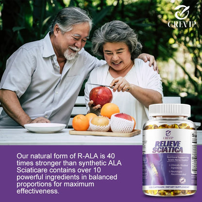 Sciatic Nerve Relief Capsules - Alpha Lipoic Acid Vitamin - Relieve Sciatica and Support Nervous System and Joint Health