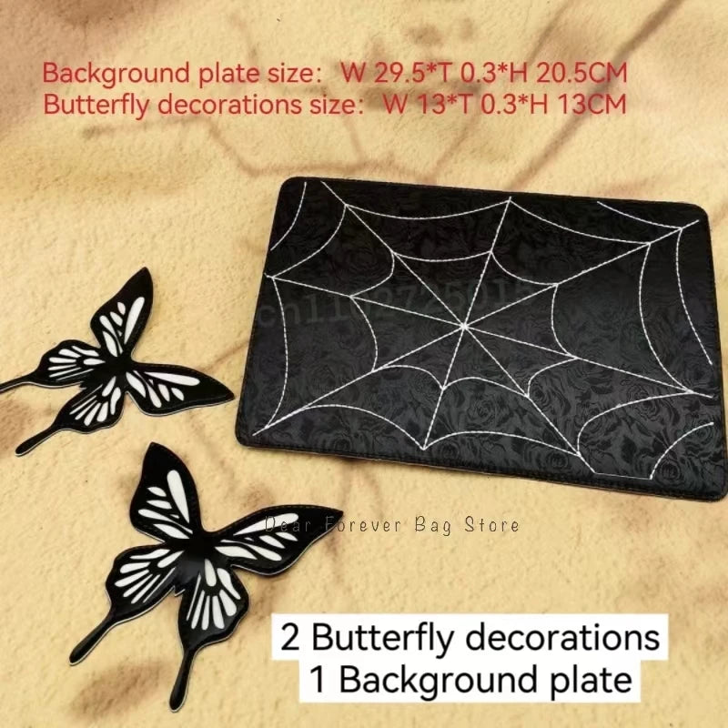 Labyrinth Butterfly Spider Web Letter Chain Handbags DIY Transparent Ita Bag Y2K Lolita Gothic Tote Vintage Fashion Shoulder Bag Set 1