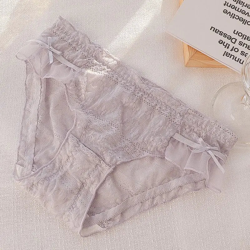 Japanese-Style Soft Girl Thin Transparent Pink Lolita Lolita Loli Lace Cute Sexy Underwear Fat style 15 1pc