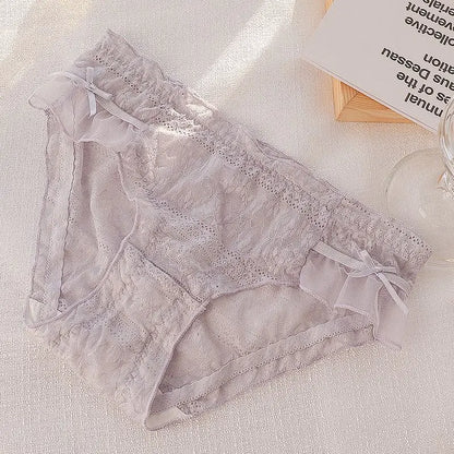 Japanese-Style Soft Girl Thin Transparent Pink Lolita Lolita Loli Lace Cute Sexy Underwear Fat style 15 1pc