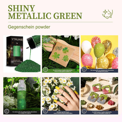 Laser Glitter Powder, 80g, 6 Colors, for Nail Art, Crafts, Candle Making, DIY Projects, Fine Glitter for Precise Designs