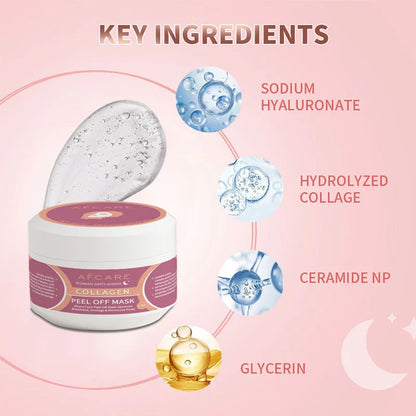 Anti Wrinkle Collagen Wrapping Peel Off Facial Mask Korean Collagen Wrapping Mask Tighten Face Lifting Moisturizing Care Mask