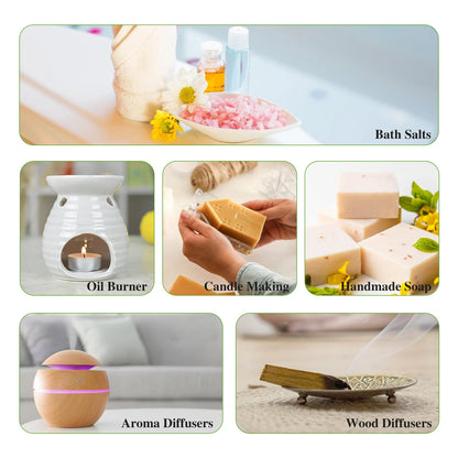 PHATOIL 100ml Eucalyptus Essential Oil For Skin Lavender Vanilla Jasmine Lemon Bergamot Aroma Oil for Aromatherapy Candle Making - Badiee Stylez