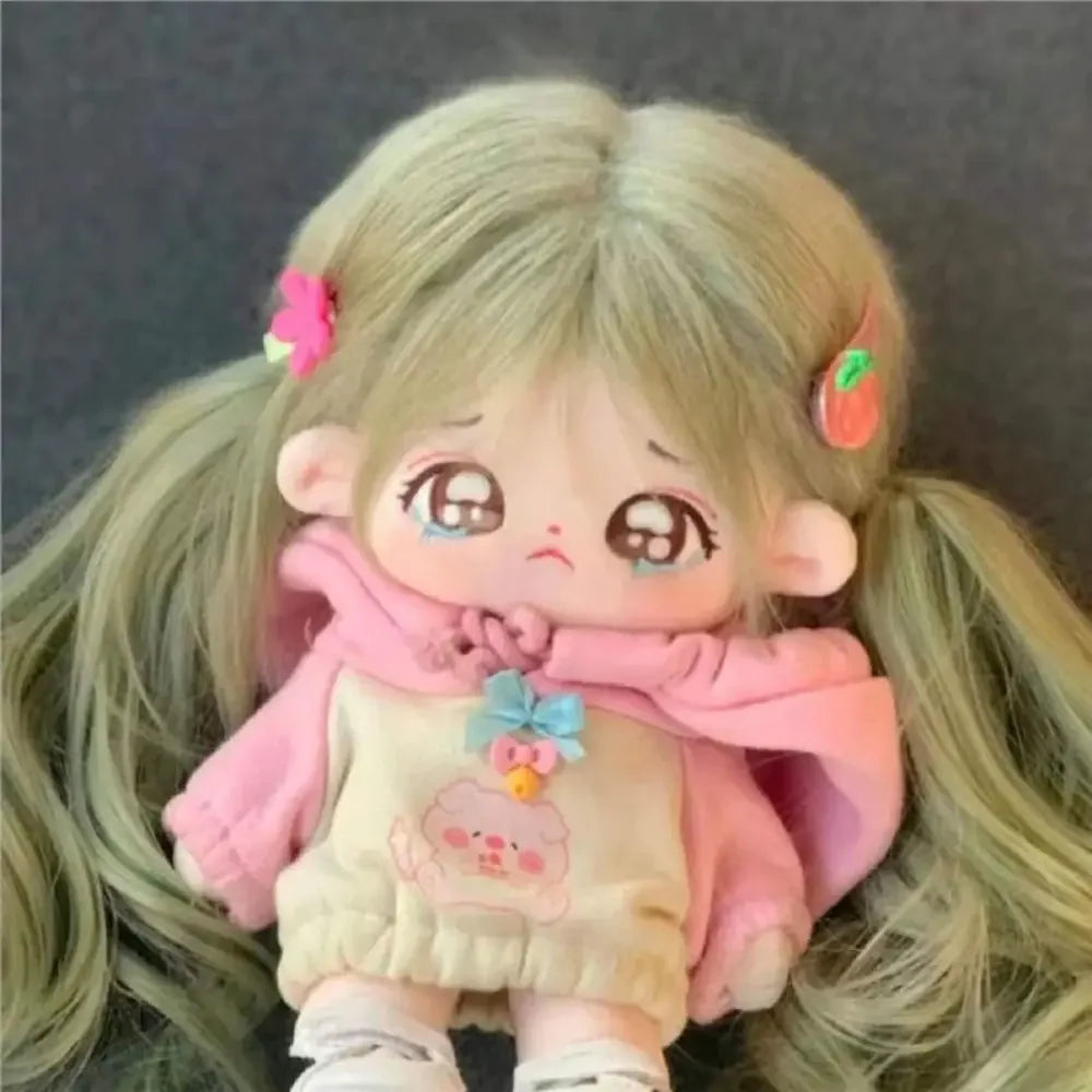 Pretty Dress Clothes for 20cm Cotton Doll, Kpop Plush Dolls Cute Outfit JK Dress Hoodie Casual Set Doll's Accessories 44
