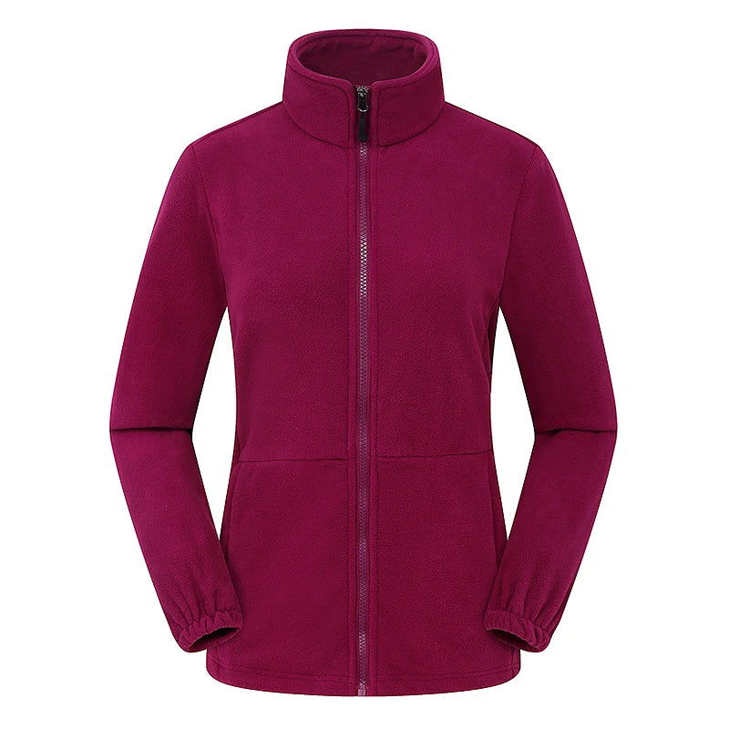 JNLN Winter Polar Fleece Jackets Women Windproof Thermal Soft Shell Jacket Outdoor Hiking Camping Skiing Climbing Warm Coat