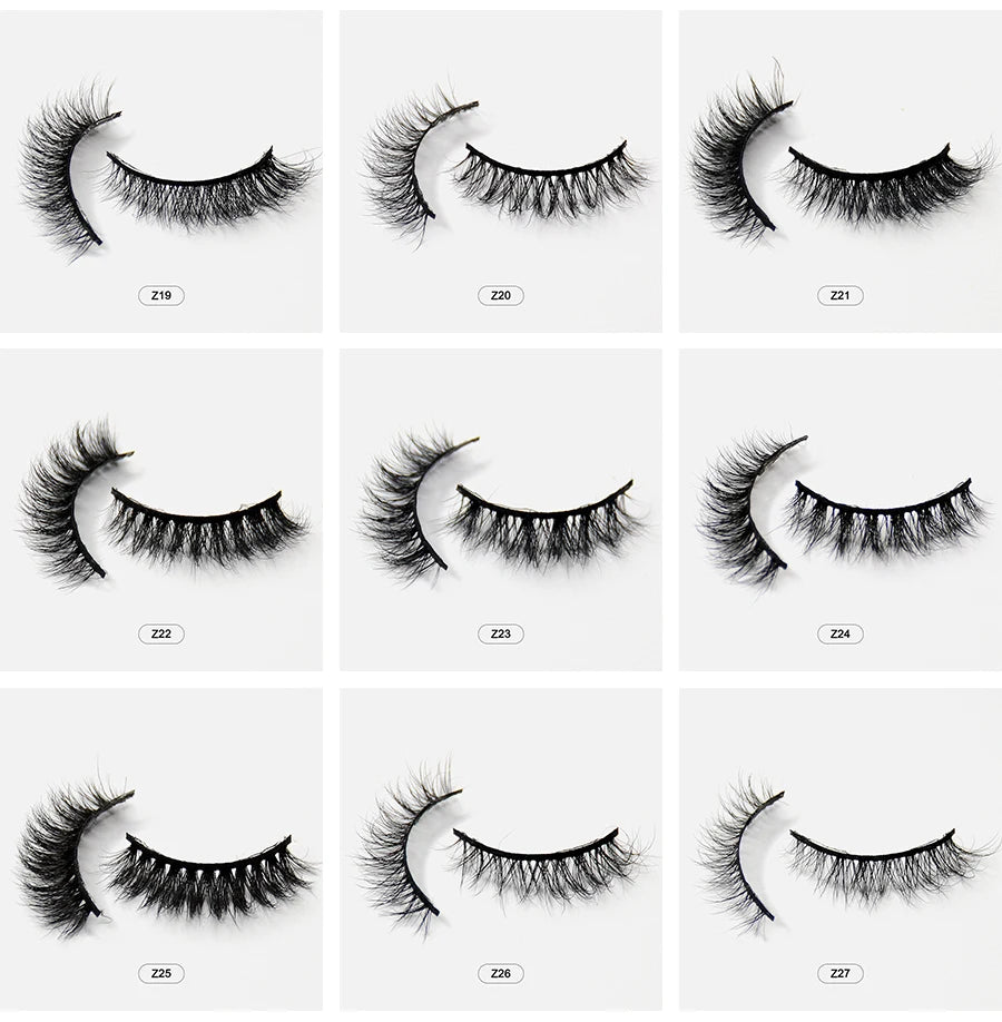 Dropshiping Makeup Mink Lashes Fluffy Soft Full Fake Eyelashes Natural False Eyelashes Wispy Lash Extension