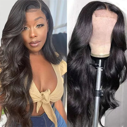 Front Body Wave Lace Wigs Human Hair Pre Pinched Human Hair Lace Closure Glueless Wigs Brazilian Human Hair Wigs For Black Women Badiee Stylez