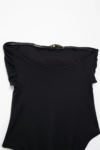 MUJER Off Shoulder Black Woman Body Sleeveless Tight Bodysuit Lingerie Sexy Backless Bodysuit Women Summer One Pieces Swimsuit
