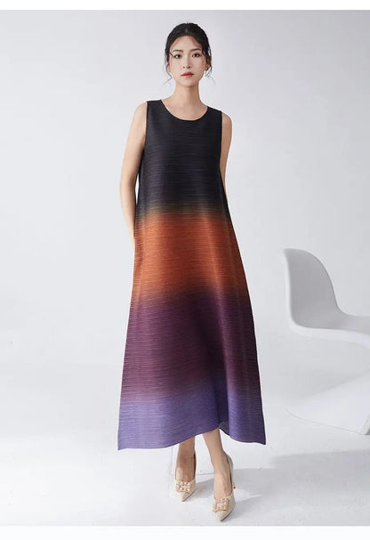 Dress women's high-end wear 2025 new models gradually change sleeveless loose long dress tide Badiee Stylez