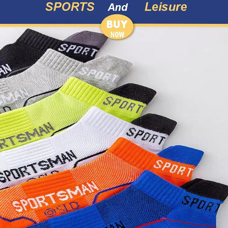 5 Pairs sport Socks High Quality Men's Summer Man Short Socks Breathable Ankle Socks Cotton Black Thin Cut Run Men Socks