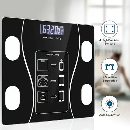 Intelligent Digital Body Scale With Backlit LED Display Screen,Weighing Up To 400 Pounds,Ideal for Weight Management & Fitness
