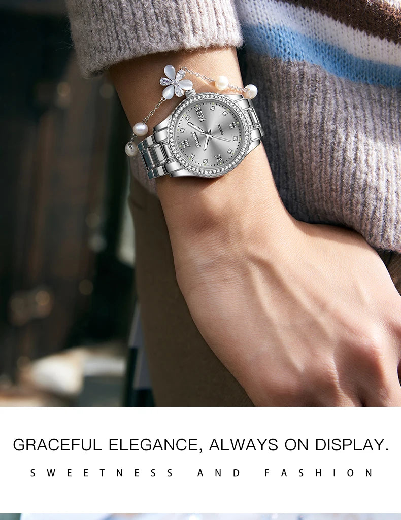 POSHI 990 Fashion Women Watch Elegant Business Quartz Wristwatch Lady Casuan Dress Watches With Date Display Original Clock