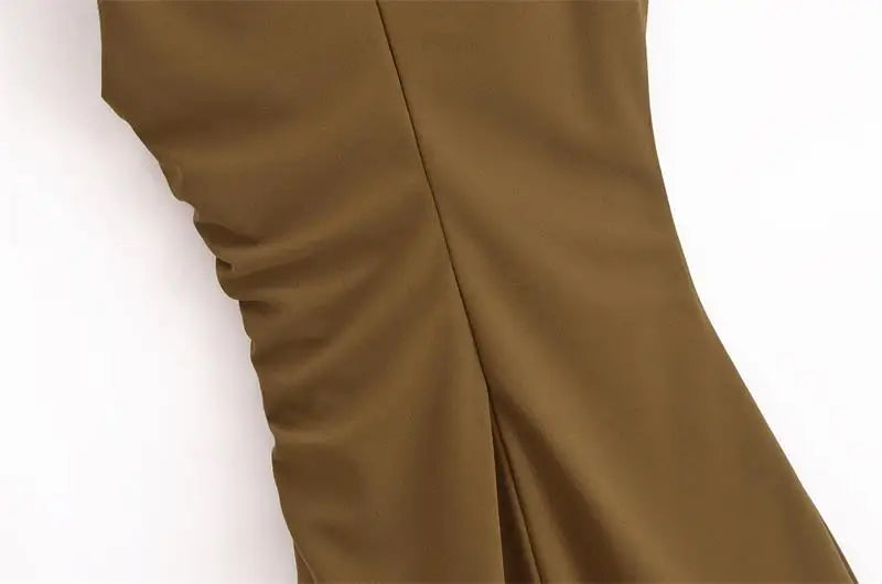 New Elegant Dresses Women's Summer 2025 New Fashion Tight Ruched Mini Party Women's Dress Street Youth Holiday Dress