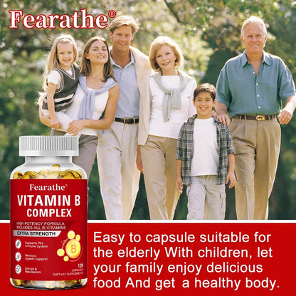 Vitamin B Complex - Supports Memory, Helps Boost Natural Energy, Improves Mood, Benefits Brain and Heart Function