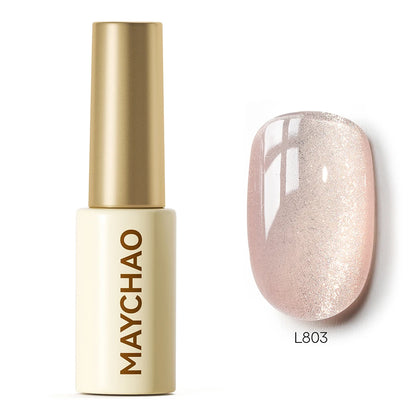 MAYCHAO 5ML Gel Nail Polish 9D Laser Diamond Glitter Cat Eye Gel Semi-Permanent Soak Off UV LED Gel Nail Manicure Tools Nail Art L803