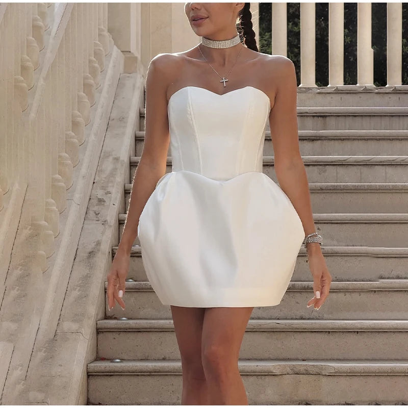 Pink Pleated Knitted Bandage Dress Women Sexy U Neck Sleveeless Slim Vestidos 2025 Summer Party Birthday Lady Mini Dresses Chic