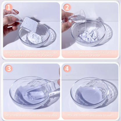 Skin Care DIY Mask Set Clear Rod Mud Mixing Bowl Spoon Set Soft Applicator Brushes for Face Deep Cleaning Portable Beauty Tools