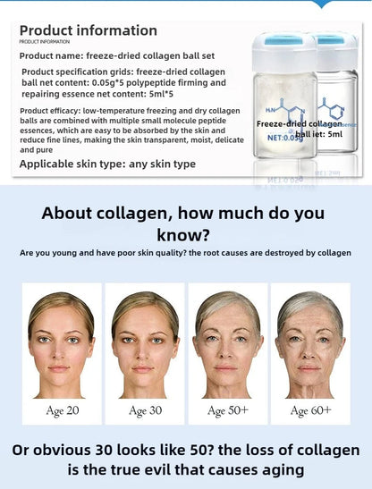 Korea Facial Hydrolyzed Silk Protein Collagen Thread Ball Serum Moisturiz Hydration Lifting Firm Fine lines Essence SkinCare