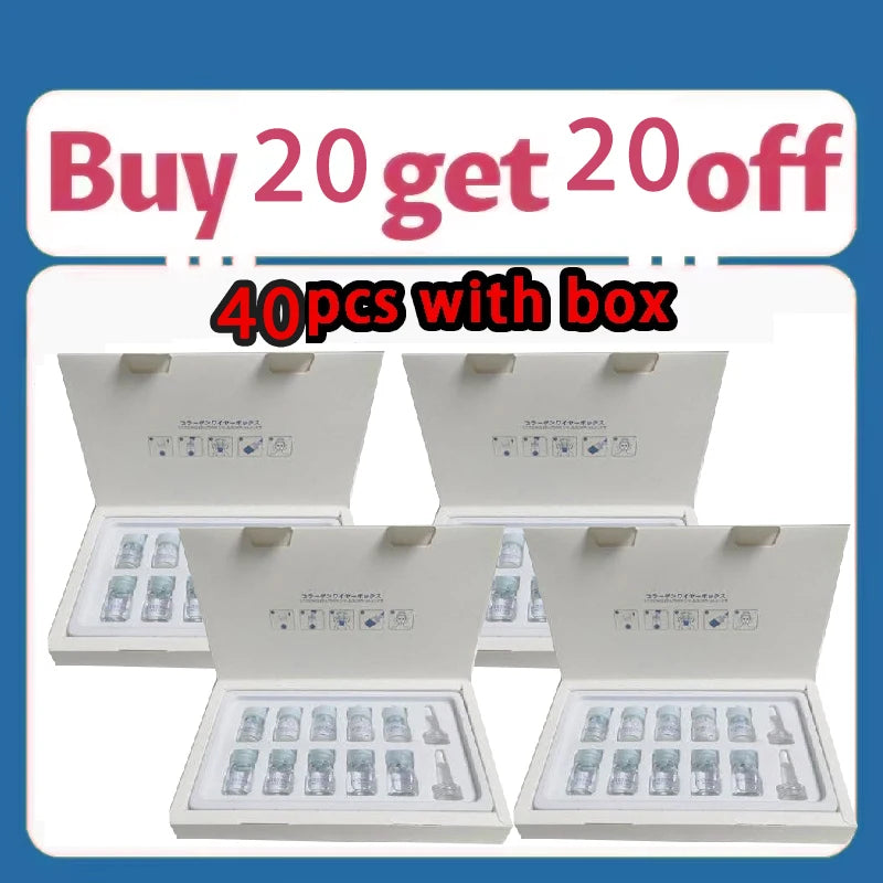 Korea Facial Hydrolyzed Silk Protein Collagen Thread Ball Serum Moisturiz Hydration Lifting Firm Fine lines Essence SkinCare 40bottle(with box)