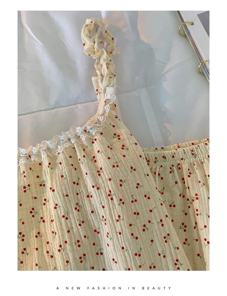 Summer Ins Sle Women's Cotton Spwear Sweet Strap ort Pants Home Clothes Sexy Cute Japanese Sle Pure Desire Home Clothes