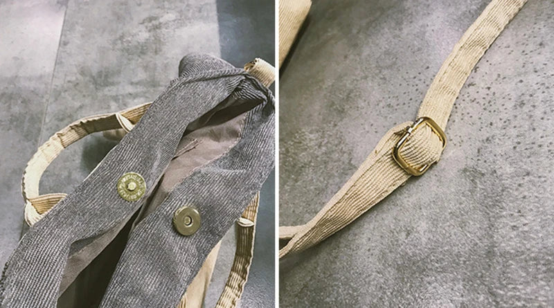 Cute Animal Handbags For Women Casual Travel Large Capacity Totes Shoulder Bags Pug Dog Corduroy Messenger Bag Feminine Bolsas