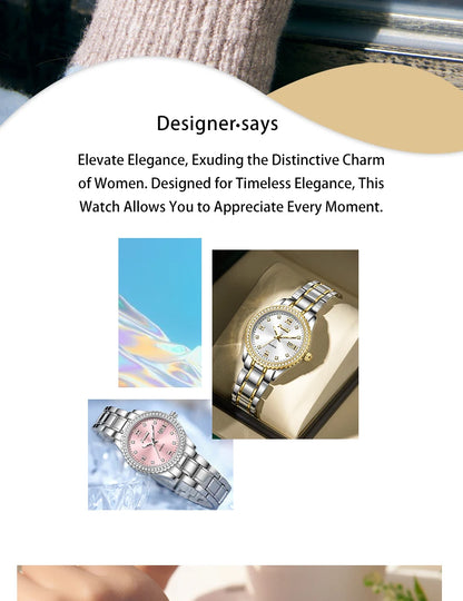 POSHI 990 Fashion Women Watch Elegant Business Quartz Wristwatch Lady Casuan Dress Watches With Date Display Original Clock