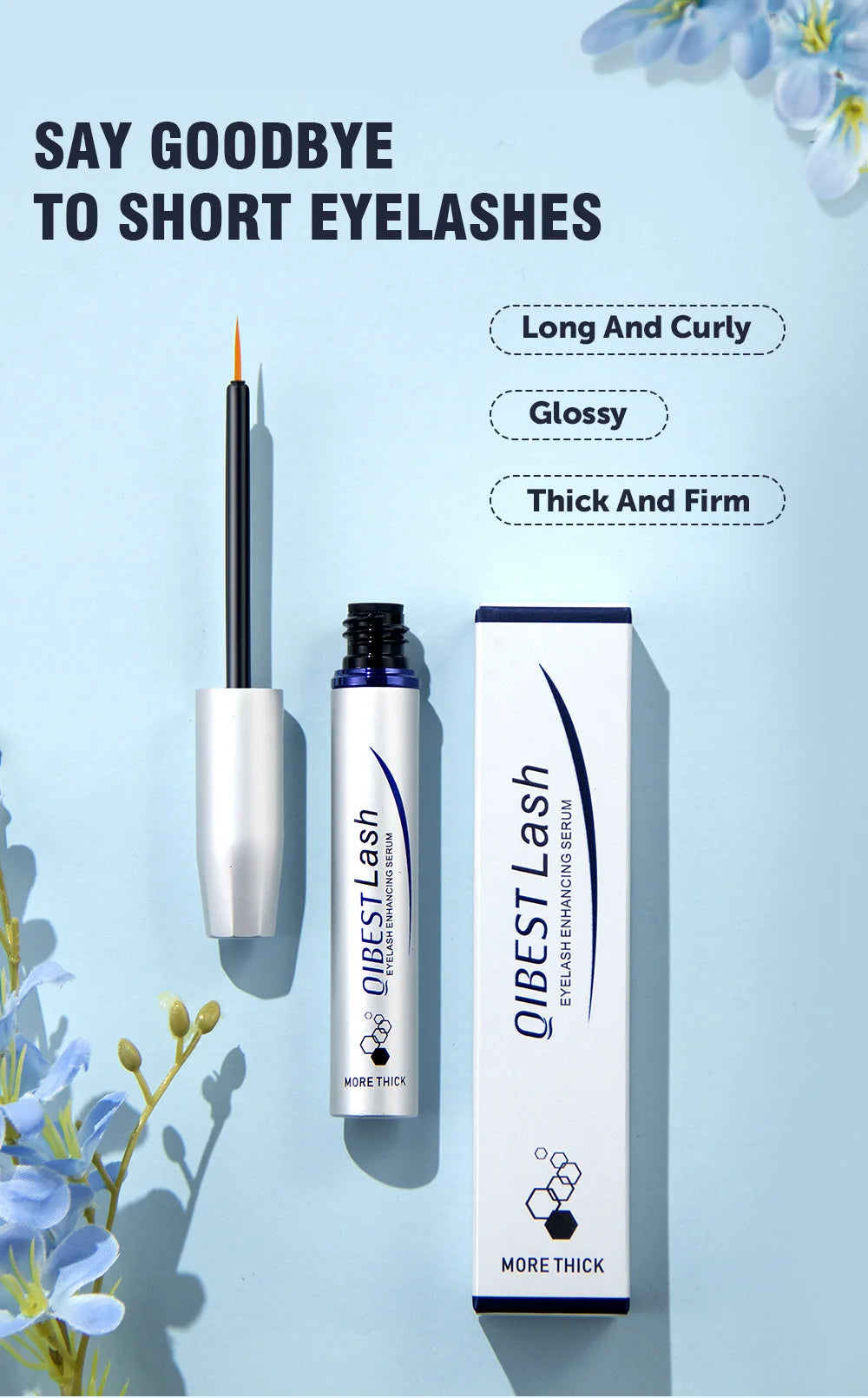 Eyebrow Eyelash Growth Serum Fast Growing Prevent Hair Loss Damaged Treatment Prevent Baldness Fuller Thicker Eye Care Makeup