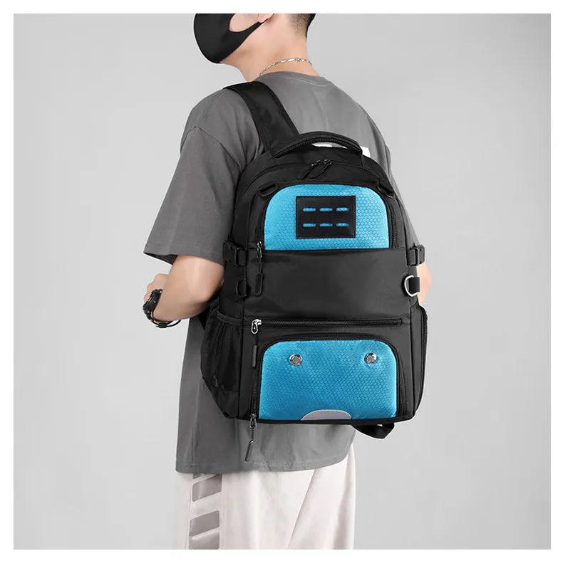 basketball sports backpack with shoe compartment man soccer bag boys football school bag black large capacity school backpack